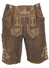 Bavarian leather mini shorts 