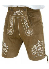 Bavarian leather mini shorts 