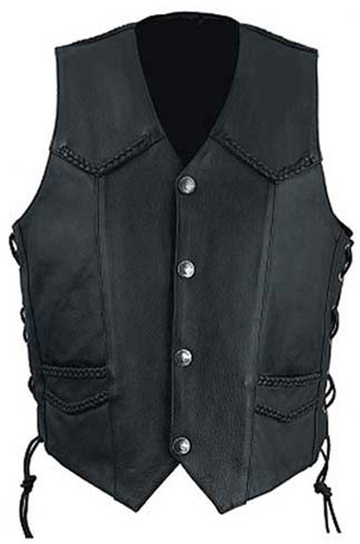 BL-4007 Leather Vest 