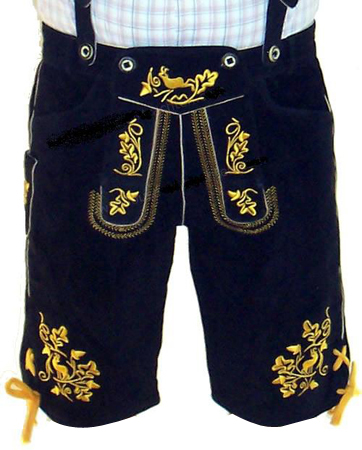 BL-1204 Bavarian leather mini shorts 