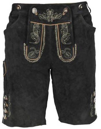 BL-1205 Bavarian leather mini shorts 