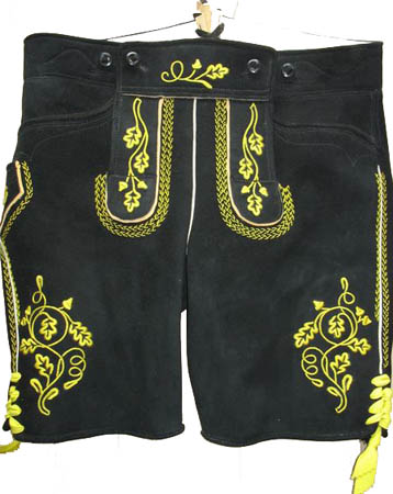 BL-1206 Bavarian leather mini shorts 