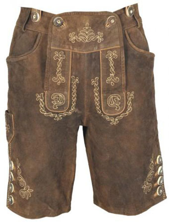 BL-1207 Bavarian leather mini shorts 