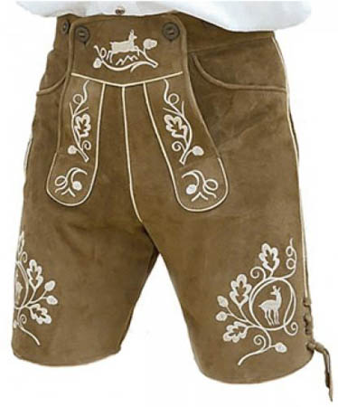 BL-1208 Bavarian leather mini shorts 