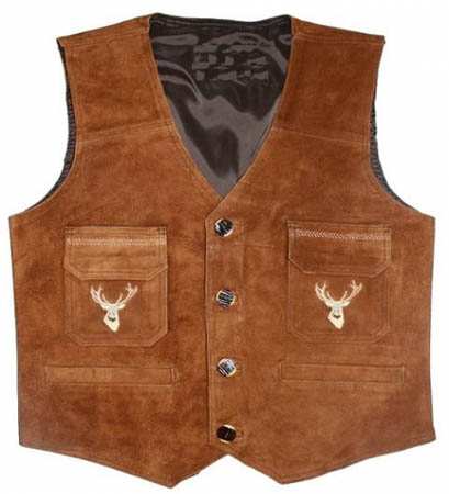BL-1301 Bavarian leather vests 